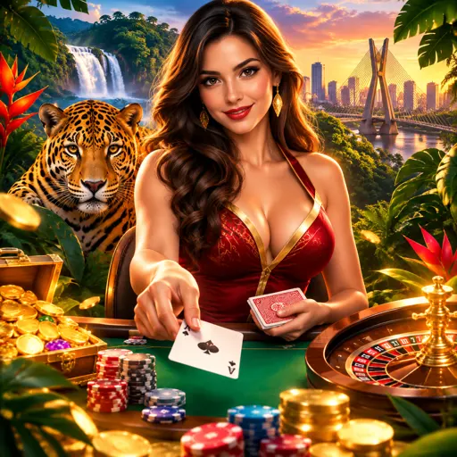 Mesa de cassino ao vivo com dealer brasileiro transmitindo em tempo real