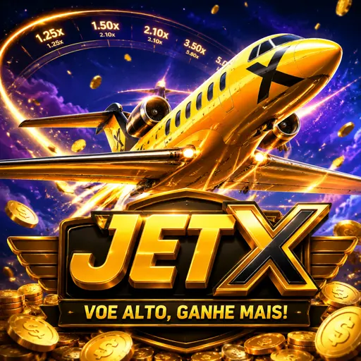 JetX com avião a jato e multiplicador em alta durante a rodada
