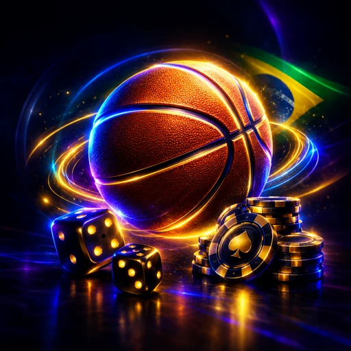 Ícone de bola de basquete para apostas na NBA e NBB