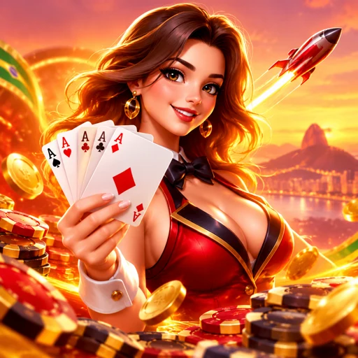 Mesa de Casino Hold'em ao vivo com dealer distribuindo as cartas comunitárias