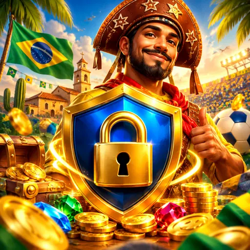 Ícones de escudo e selo LGPD representando a proteção de dados dos jogadores da H555 Bet